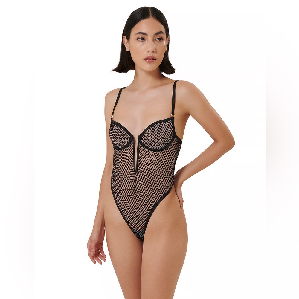 🆕NWT rare Bluebella Mina Black Mesh Bodysuit